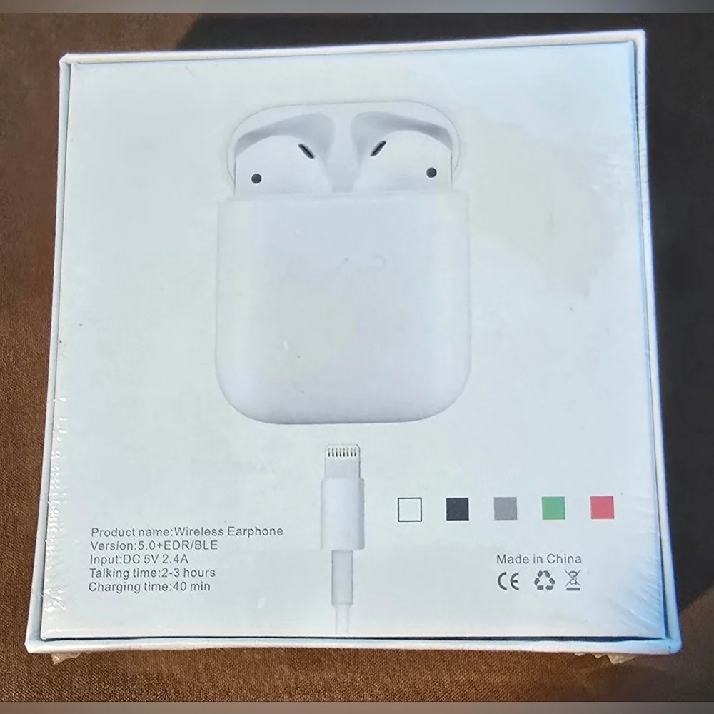TWS Wireless Earbuds - Sleek White